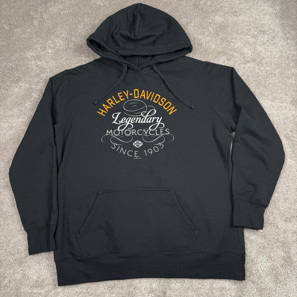 Black Harley-Davidson Hoodie Size XL Legendary Motorcycles Since 1903 Biker